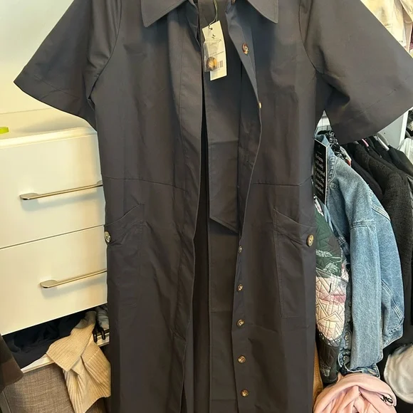 Navy Jaqueline Shirt Maxi Dress - Picture 10 of 10